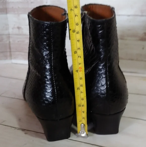 Aquatalia Black Snakeskin Ankle Boots - Picture 9 of 12